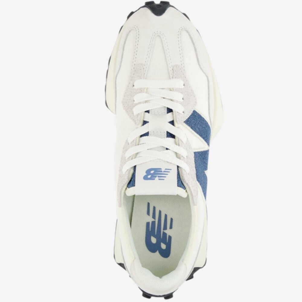 New Balance 327 Casual Womens Sneakers Shoes White Canvas Blue ~ various sizes ~ - Picture 7 of 14